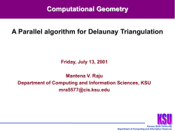 A Parallel algorithm for Delaunay Triangulation