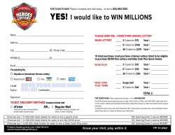 I would like to WIN MILLIONS