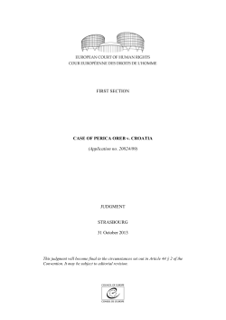 CASE OF PERICA OREB v. CROATIA