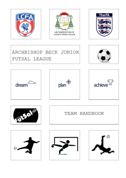 archbishop beck junior futsal league team handbook