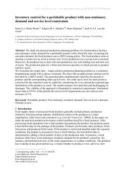 Inventory control for a perishable product with non