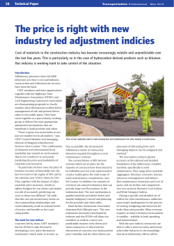 The price is right with new industry led adjustment indicies