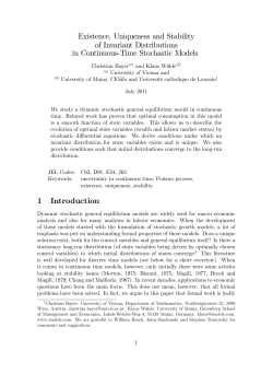 Existence, Uniqueness and Stability of Invariant