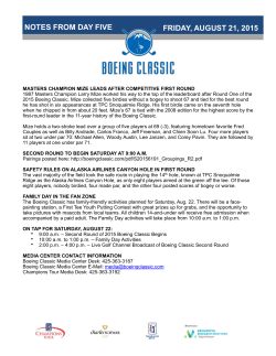 2015 Day Five Notes - Round One