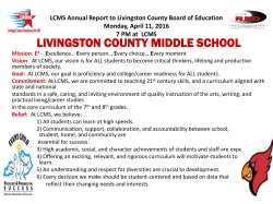 2015-2016 LCMS Annual Report to LCBOE