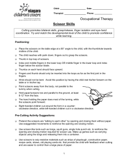 Occupational Therapy Scissor Skills
