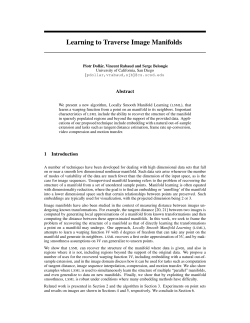 Learning to Traverse Image Manifolds