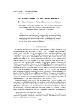 Inflation and Efficiency in a Search Economy (2003)