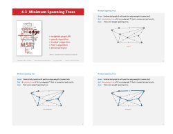 4.3 Minimum Spanning Trees