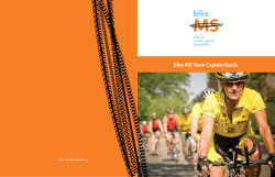 Bike MS Team Captain Guide - National Multiple Sclerosis Society