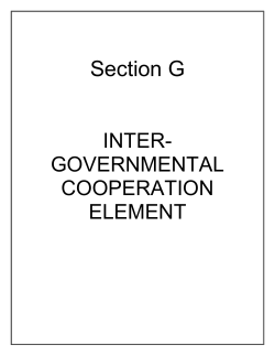 Section G: Intergovernmental Cooperation Element