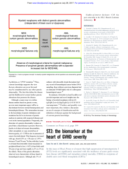 ST2: the biomarker at the heart of GVHD severity