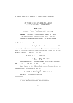ON THE DEGREE OF APPROXIMATION IN VORONOVSKAJA`S