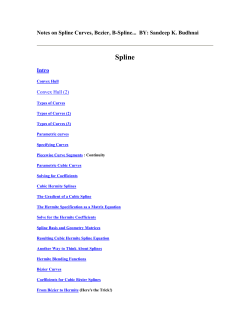Notes on Bspline And Bezier