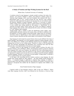 A Study of Notation and Sign Writing Systems for