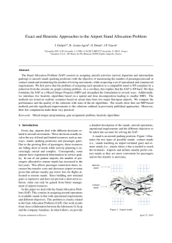 Exact and Heuristic Approaches to the Airport Stand Allocation