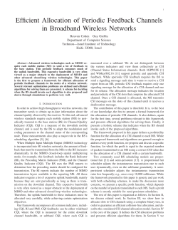 Efficient Allocation of Periodic Feedback Channels in