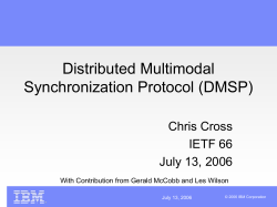 Distributed Multimodal Synchronization Protocol