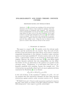 ENLARGEABILITY AND INDEX THEORY