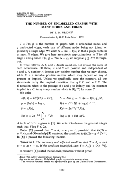 is the number of graphs with n unlabelled nodes and