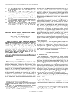 Capacity of multiple-transmit multiple-receive