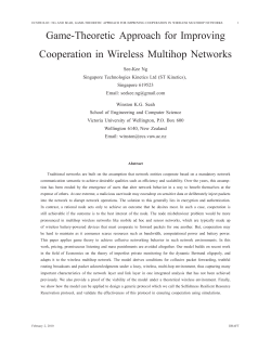 Game-Theoretic Approach for Improving Cooperation in Wireless