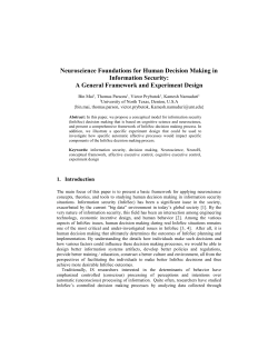 Neuroscience Foundations for Human Decision Making in