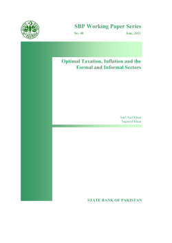 Optimal Taxation, Inflation and the Formal and Informal Sectors