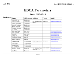 12/861r0 EDCA Parameters for 11ah