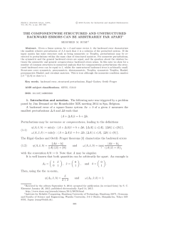 THE COMPONENTWISE STRUCTURED AND - TI3