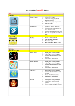 An example of possible Apps&hellip;