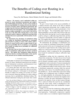 The Benefits of Coding over Routing in a Randomized Setting