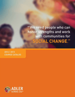 Table of Contents - Adler University