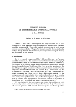 Ergodic theory of differentiable dynamical systems