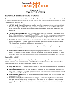 Niagara 2017 TEAM CAPTAIN MEETING