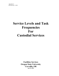 OSU Janitorial Services RFP, Appendix G