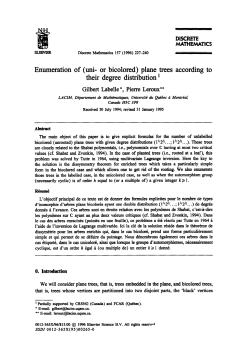 Enumeration of (uui- or bicolored) plane trees according to their