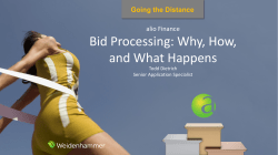 Going the Distance Going the Distance Bid Approval