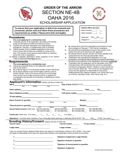 Section NE-4B OAHA Scholarship Application