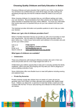 2012 Choosing Quality Childcare
