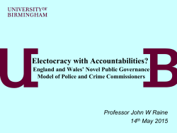 2. Accountability to the Police and Crime Panel