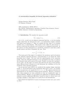 A concentration inequality for kernel regression