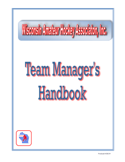 Team Manager Handbook - Wisconsin Amateur Hockey Association