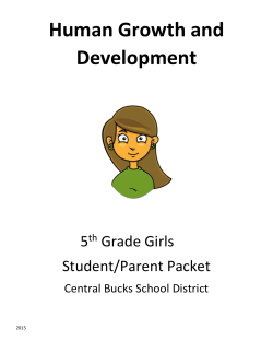 Grade 5 girls packet updated January 2015