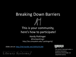 Breaking Down Barriers