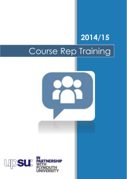 Course Rep Training - Plymouth University