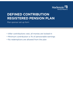 DefineD Contribution registereD Pension Plan