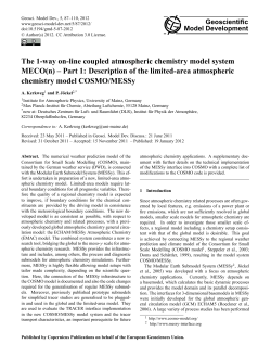 The 1-way on-line coupled atmospheric chemistry model system