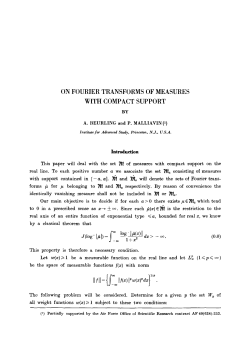 On fourier transforms of measures with compact