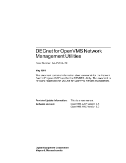 DECnet for OpenVMS Network Management Utilities